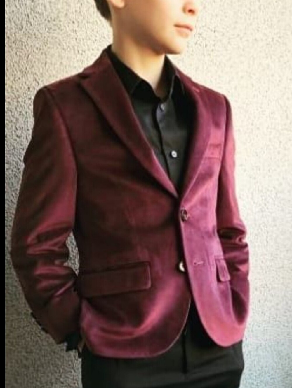 Ralph Lauren Burgundy Velvet Sport Coat Blazer Dog Lining